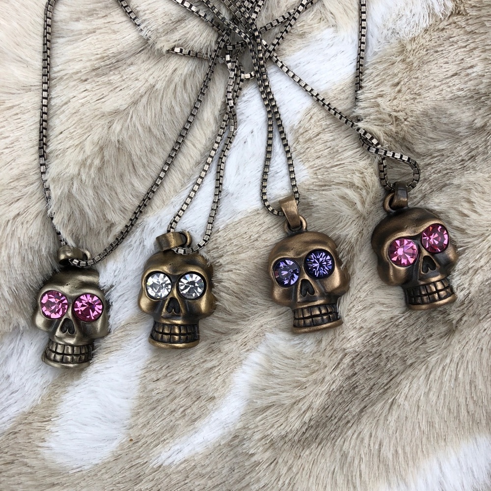Crystal skull necklaces